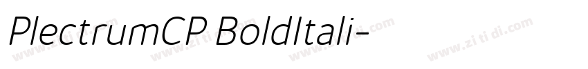 PlectrumCP BoldItali字体转换